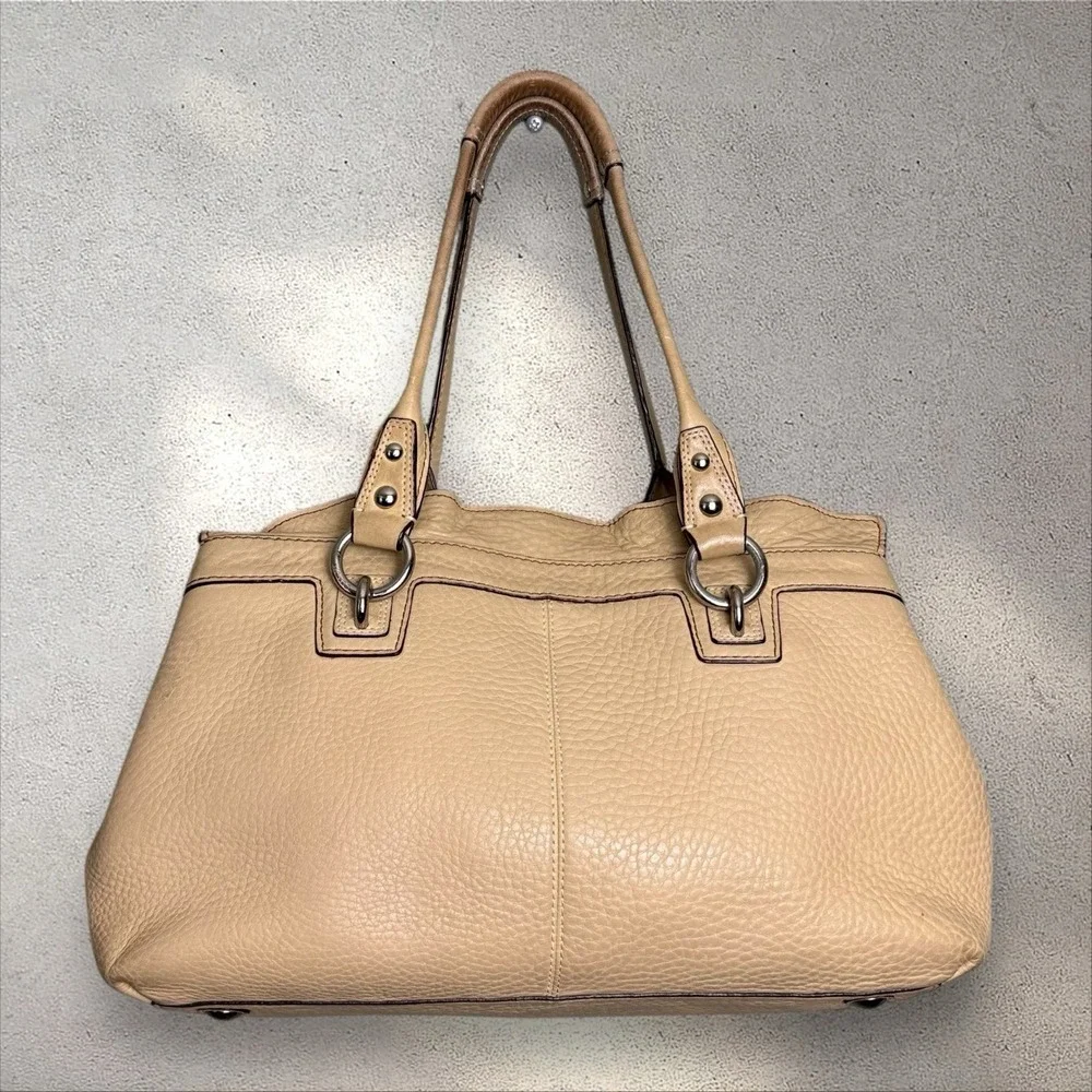 Coach Penelope Pebbled Leather‎ Double Handles Carryall Tote Satchel Bag 13164